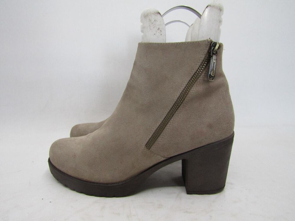 Blondo Womens Size 10 M Brown Suede Zip Ankle Fashion Boots Booties